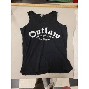 Outlaw Los Angeles Tank Top Black‎ 3X Mens Womens Sleeveless Shirt Top 3XL
